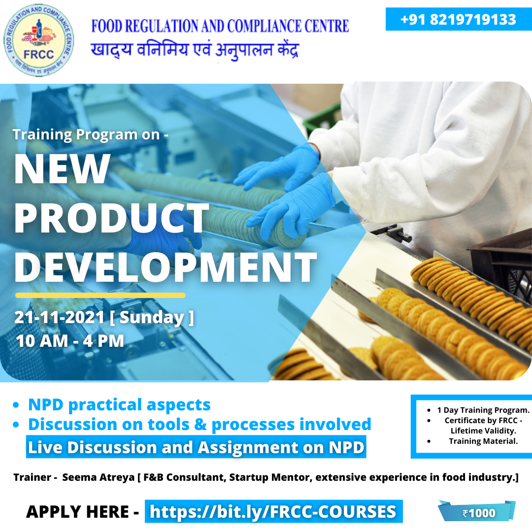 New Product Development Online Course - Food Industries - KATTUFOODTECH Courses - FRCC Courses