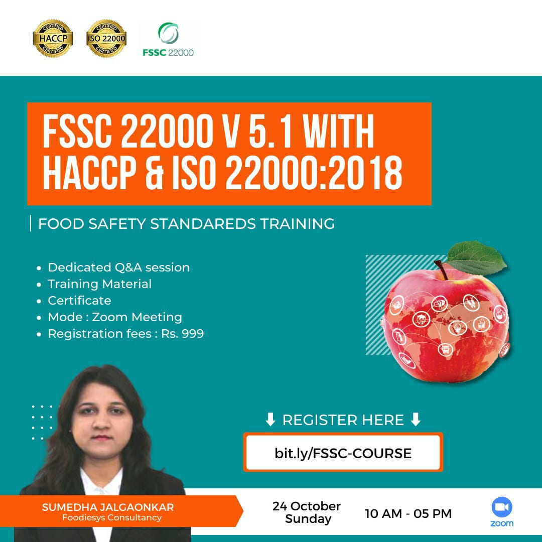 Online Course - FSSC 22000 VERSION 5.1 WITH HACCP & ISO 22000:2018