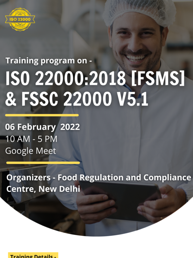 Training Program on ISO22000:2018 [FSMS]
