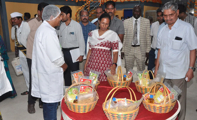 Secondary food processing unit set up by ICRISAT-Walmart in Mudulapuram Andhra Pradesh