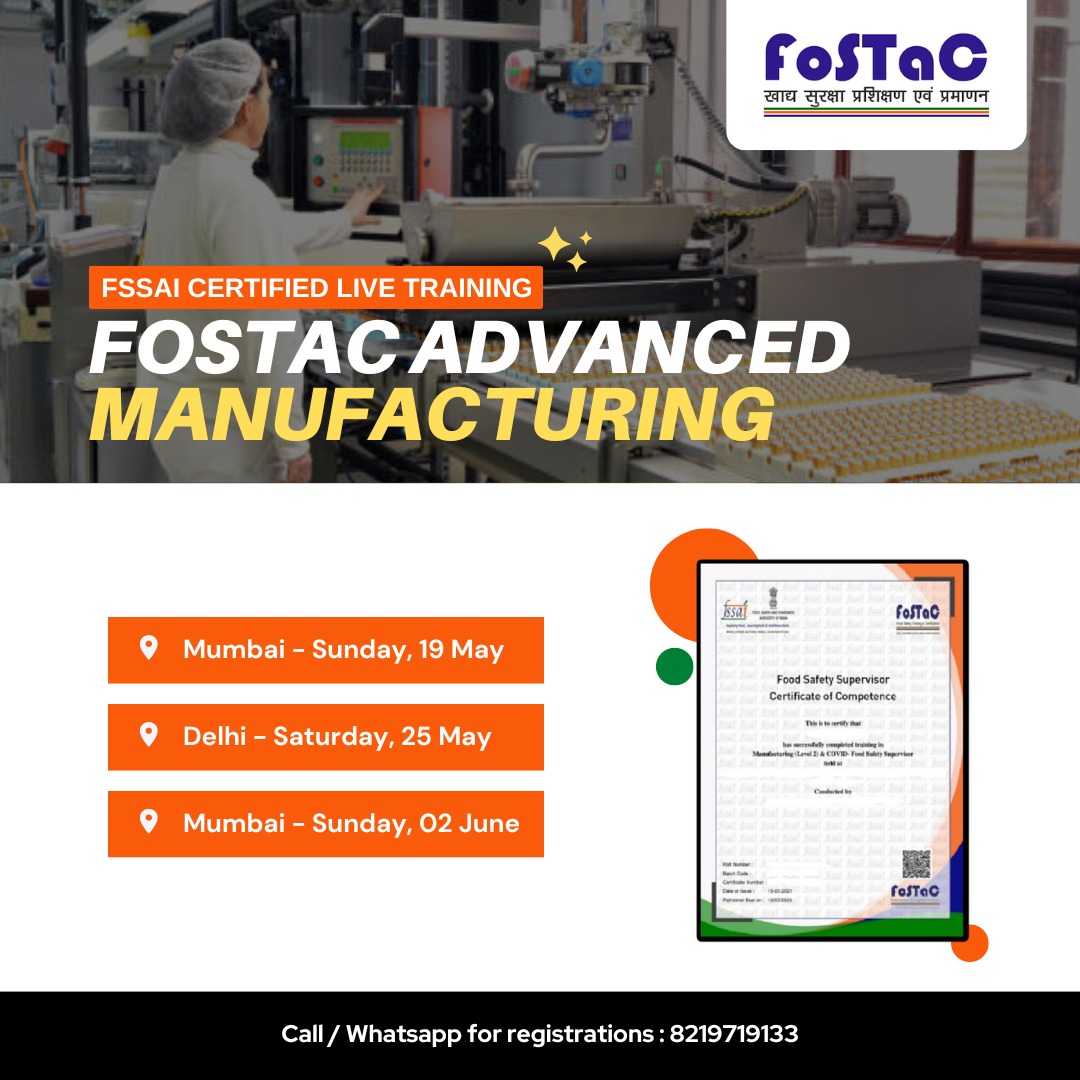 FoSTaC Advanced Manufacturing Offline Training – Level 2 | KATTUFOODTECH