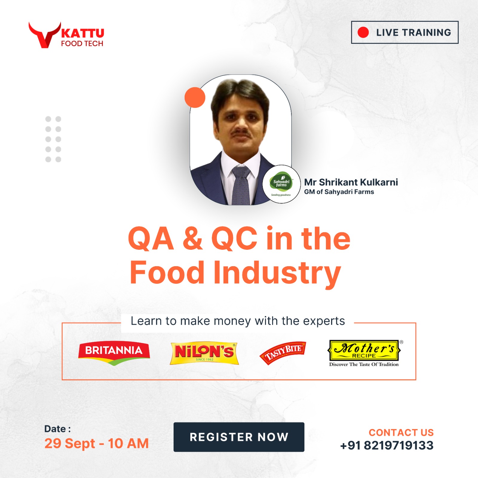 Training Program on - Quality Control and Quality Assurance in Food Industry - Food Technologist / Food Technology online training programs