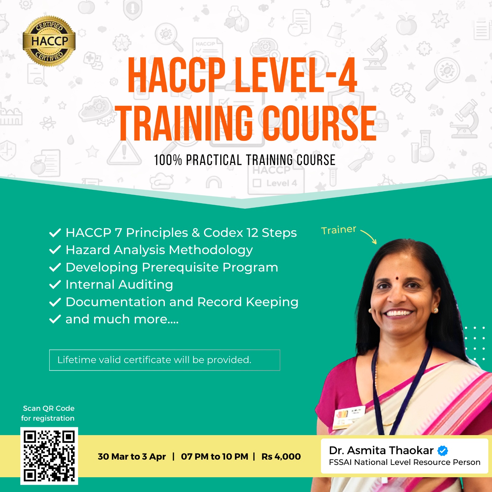 HACCP Level-4 Training Course (5 Days) - Check 5 days online training program on HACCP Level, course content, syllabus, frees, certificates || KATTUFOODTECH