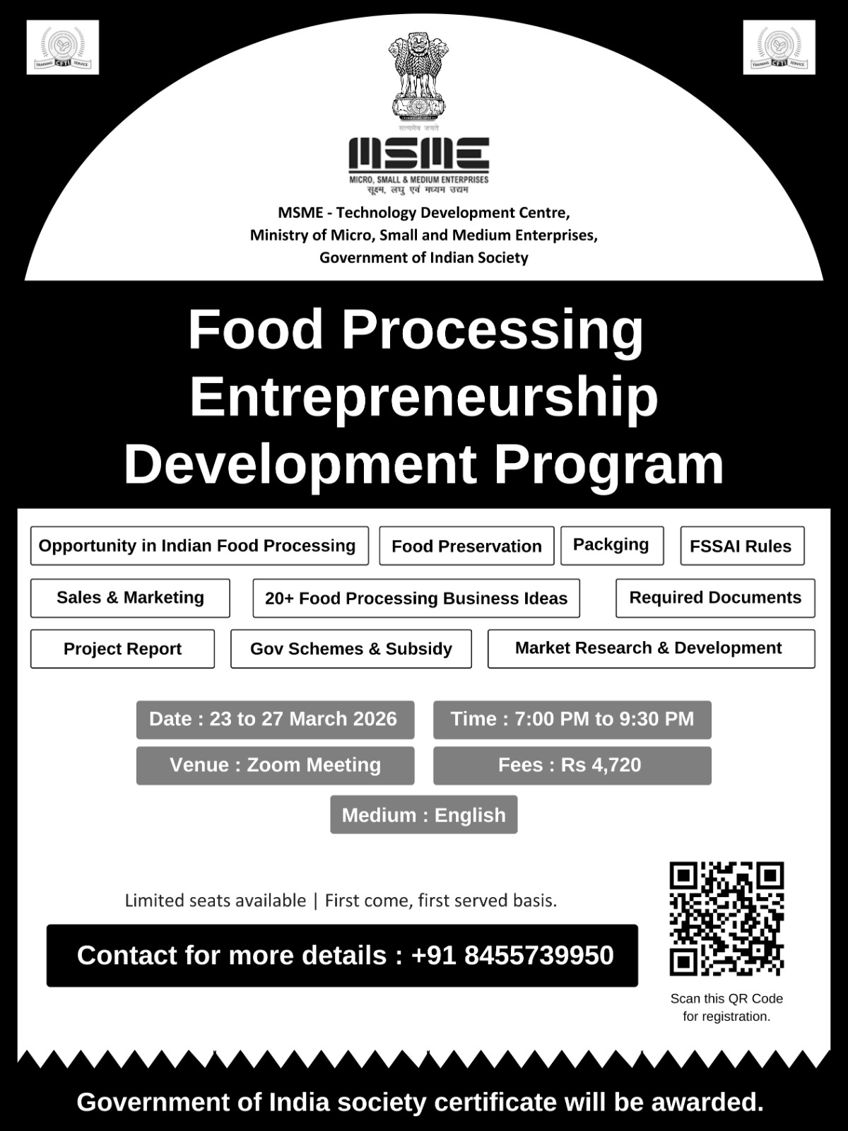 Food Processing : Entrepreneurship Development Program | KATTUFOODTECH || March 2026