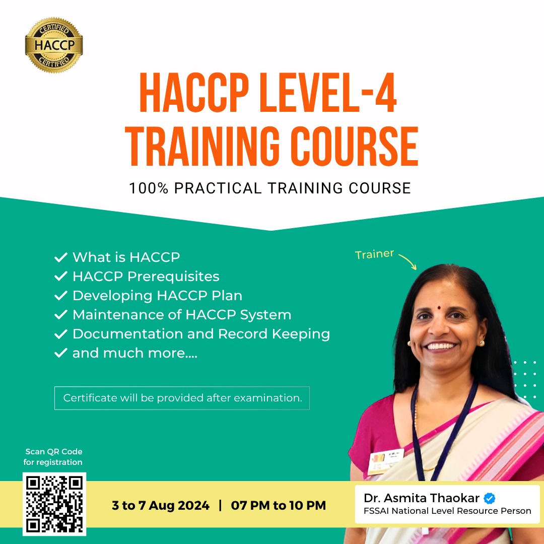 HACCP Level-4 Training Course (5 Days) - Check 5 days online training program on HACCP Level, course content, syllabus, frees, certificates || KATTUFOODTECH